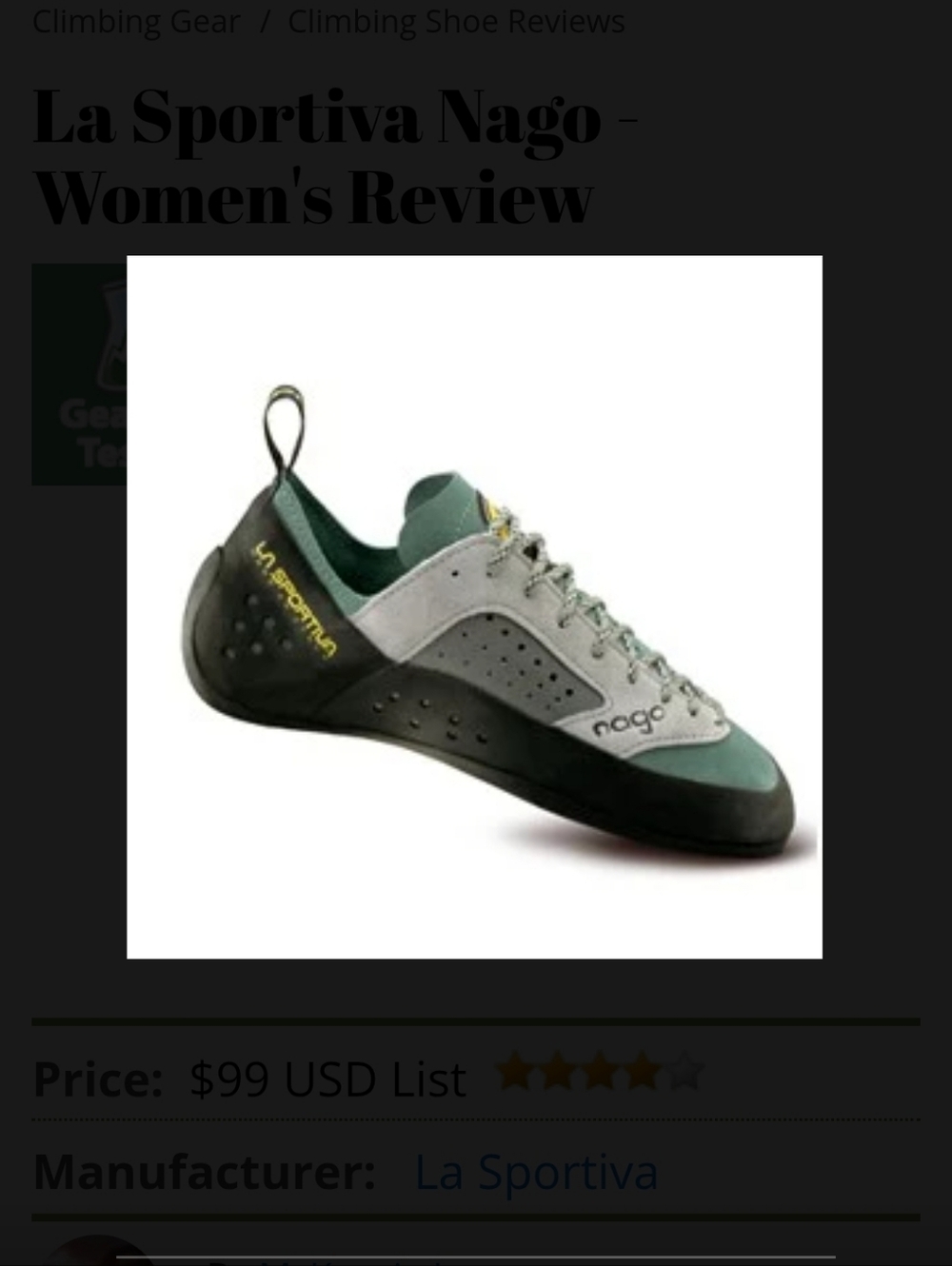 La Sportiva Nago Climbing Shoes In Sage